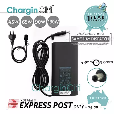 AC Power Adapter Charger For Dell XPS 13 15 9000 45W 65W 90W 130W 4.5*3.0mm 19.5 • $29.99
