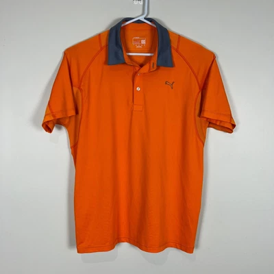 $19.99 • Buy Puma Golf Orange Lightweight Collared Polo Shirt Men's US Large L