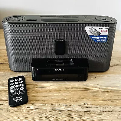 Sony ICF-CLIPMK2 Clock Radio With Built In IPod/iPhone Dock - Alarm Retro • £0.99