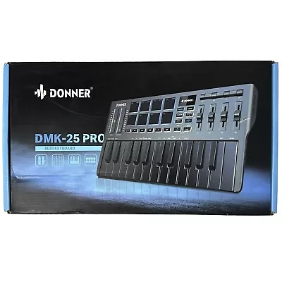 Donner DMK25 Pro MIDI Keyboard Controller 25 Mini Key 8 Drum Pads Touch Bar • $75