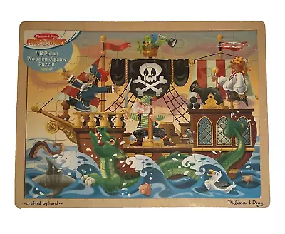 Melissa & Doug Fresh Start Pirate Adventure 48 Piece Wooden Jigsaw Puzzle SEALED • $19.99