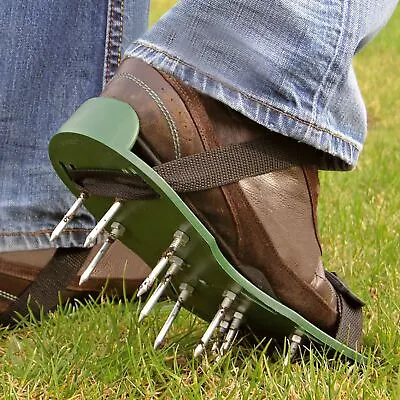 LAWN AERATOR AERATING SHOES SANDALS 13 X 5CM SPIKES PER SHOE • £9.95
