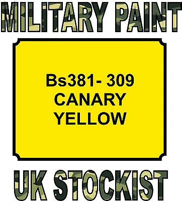 309 Canary Yellow Military Paint Metal Steel Heat Resistant Engine  Vehicle • £14.99