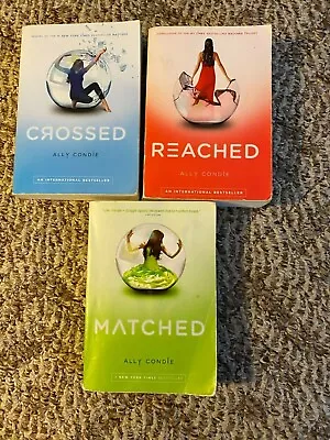 Lot 3 Matched Trilogy #1 2 3 Ally Condie: Crossed Reached Matched Paper Back • $12.40