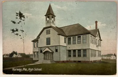 High School Norway Maine ME Vintage Postcard • $2.65