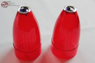 Red Blue Dot Tail Light Lenses 59 Cadillac Hot Rat Street Rod Motorcyle Truck • $34.04