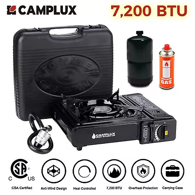 Camplux Portable Camping Stove W/Case & Hose Propane Gas&Butane Outdoor Cooking • $39.99