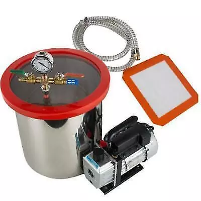 5 Gallon Vacuum Chamber  3 CFM Pump Kit For Silicone Degassing - New • $189