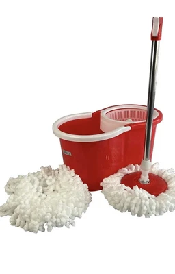 £12.30 • Buy Spinning Mop & Bucket Handle With 3pcs Microfiber Heads Easy 360°Magic Rotating
