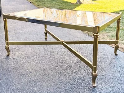 Vintage Glass And Beveled Glass Coffee Table • $1890