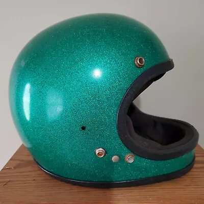 Indy 500 Metallic Green Racing Helmet Bmx! Vintage Awsome Condition! • $99.99