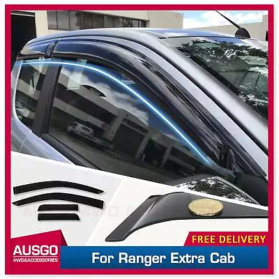 AUSGO Weather Shields For Ford Ranger PX PX2 PX3 Extra Cab 2011-2022 4PCS • $65.31