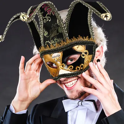  Man Venetian Masks Decor Mardi Gras Adults Masquerade Couple • £12.51