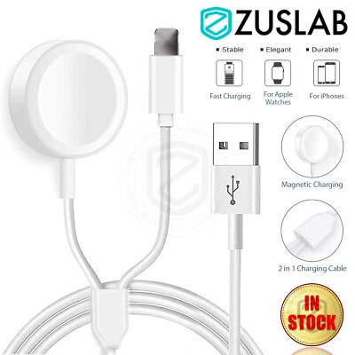 $9.95 • Buy For Apple IPhone Watch IWatch 8 7 6 5 4 3 Magnetic 2 In 1 Charger Charging Cable