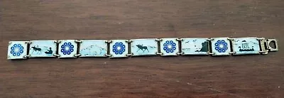 Vintag Sterling Silver & Guilloche Enamel Norway Bracelet Scenery David Andersen • $109.99