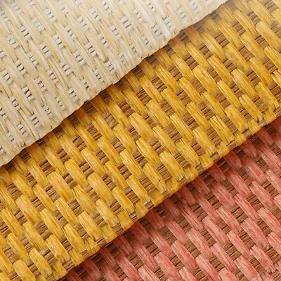 Natural Raffia Fabric Weave Cane Webbing Rattan Sheet DIY Chair Repair Material • £2.96