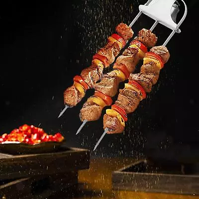 3-prong Stainless Steel Skewers For Grilling With Push Bar Metal Kabob Skewer • $9.90