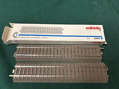 Marklin 24951 C Track To M Adapter 180mm Pieces New Box Of Two. • $12.49