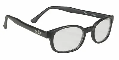 X KD's Clear Motorcycle Glasses Sons Of Anarchy W/Pouch Matte/ Black 10015 • $13.85