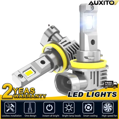 AUXITO H8 H9 H11 LED Headlight Globes Bulb Kit H/Low Beam 24000LM Bright White • $36.68