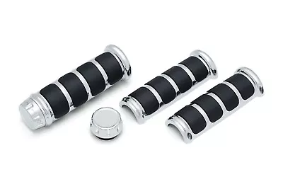 Kuryakyn ISO Chrome Clamshell 2 Piece Hand Grips Heated Harley Touring 08-20 • $116.99