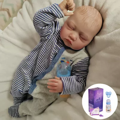 Lifelike Reborn Newborn Baby Dolls Preemie Boy Doll Vinyl Silicone Handmade Gift • £44.16