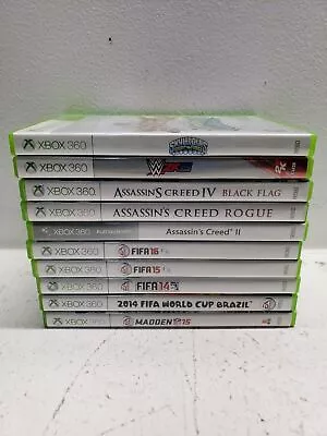 Lot Of 10 Xbox 360 Games (Assassin's Creed FIFA Madden & More) • $34.95