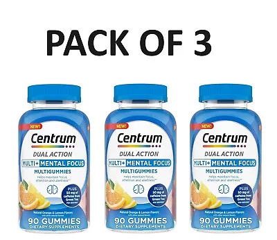 270 Centrum Multivitamin For Men Gummies MULTI + MENTAL FOCUS Dual Action 11-24 • $19.99