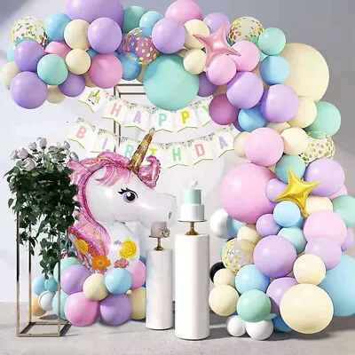 146x Unicorn Arch Garland Kit Foil Balloon Girl Birthday Baby Shower Party Decor • £8.89