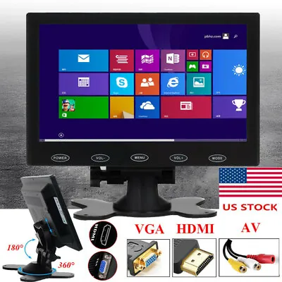 US - Mini 7  LCD CCTV Monitor PC Screen HDMI VGA AV RCA For Raspberry Pi DSLR • $44.99