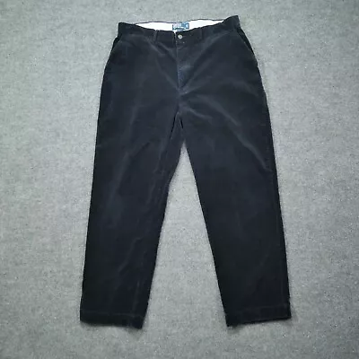 Vintage Ralph Lauren Pants Mens 36x30 Blue Corduroy Slacks Cotton 90s • $17.77