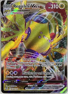 Pokemon TCG - Regieleki VMAX Ultra Rare Holo - 058/195 - Silver Tempest • $2.09