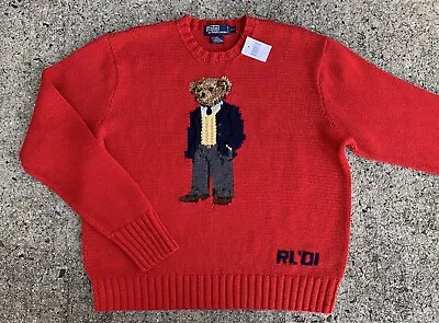 NWT Polo Ralph Lauren 2001 Executive Bear Hand Knit Sweater XXL  • $699