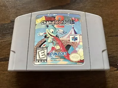 Nintendo 64 N64 CHAMELEON TWIST 2 Authentic Game Cartridge Tested & Working • $52