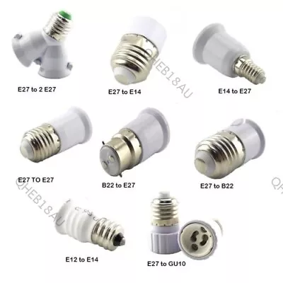 E27 E14 GU10 B22 Holder Converter Base Socket Adapter LED Lamp Light Bulbs 25H • $4.94