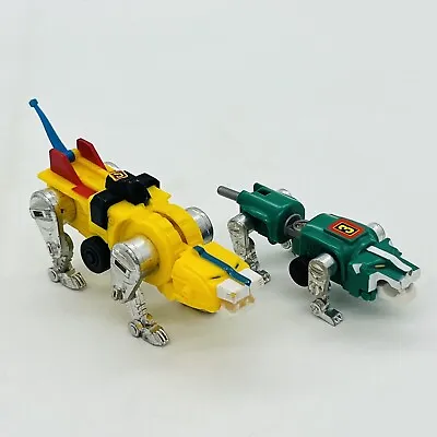 Voltron Lion Force Motorized Green And Yellow Lions Vtg 1984 LJN Figures Working • $26.95