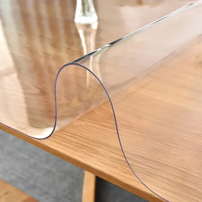 Clear PVC Protector Waterproof Tablecover Table Desk Tabletop Desktop Mat Pad UK • £9.94