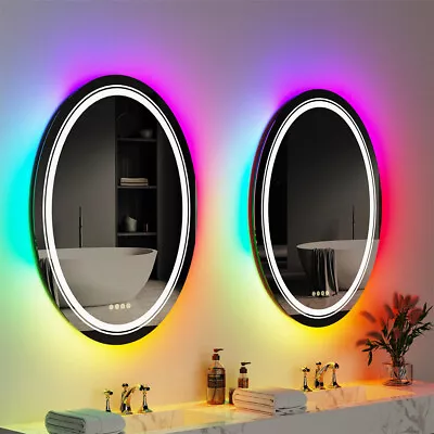 Wisfor Led Bathroom Mirror AntiFog Dimmable RGB Backlit Atmosphere Vanity Mirror • $131.90