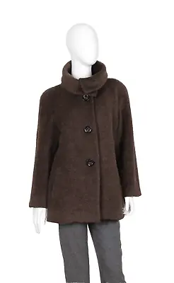 Max Mara Studio Alpaca/Wool Brown Short Coat Size 46 • $160