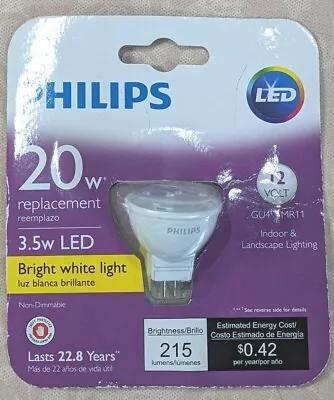 Philips 20W 454157 Equivalent Bright White (3000K) MR11 LED Flood Light Bulb BN • $13