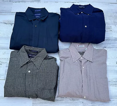 Lot Of 4 Mens Dress Shirts Cotton Button Down Britches Medium 15.5 Vintage • $99.99