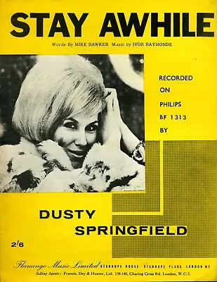 £6 • Buy Dusty Springfield Stay Awhile Sheet Music Piano 1964