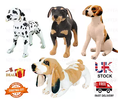 Large Plush Toys Dog Beagle Dalmatian Rottweiler Tiger Plush Cuddly Toy Xmas Uk • £20.99