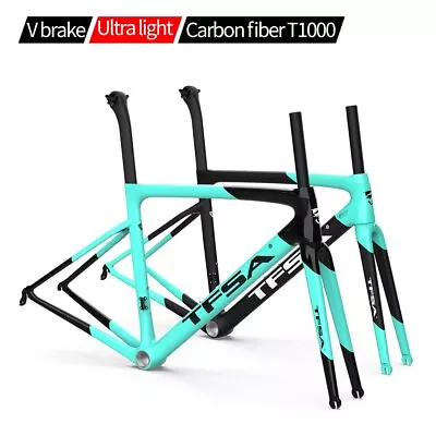 Rim Brake BSA New Special Bicycle Frame Set Carbon Fiber Ultralight Bianqi Color • $769.98