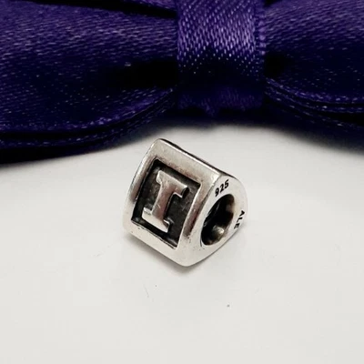 $35 • Buy Genuinr Pandora Block Letter I Initial Silver Alphabet Charm #790323I