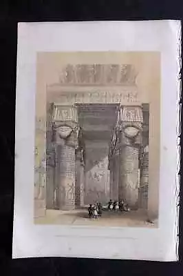 David Roberts Egypt & Nubia 1856 Print. Portico Of The Temple Of Dendera 194 • £35