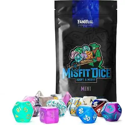 Mystery Misfit Mini Polyhedral Dice (2 Pack 7 Dice Per Pack) • $8.06