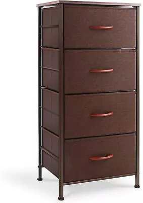 ROMOON Dresser Organizer With 4 Drawers Fabric Dresser Tower For Bedroom Hallw • $76.98