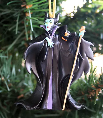 CUSTOM Disney Maleficent Staff Villain & Diablo Christmas Ornament PVC NEW • $24.95