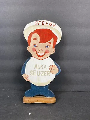 Antique Hand Made & Painted Speedy Alka-Seltzer Mascot Wood Advertisement Piece • $49.99